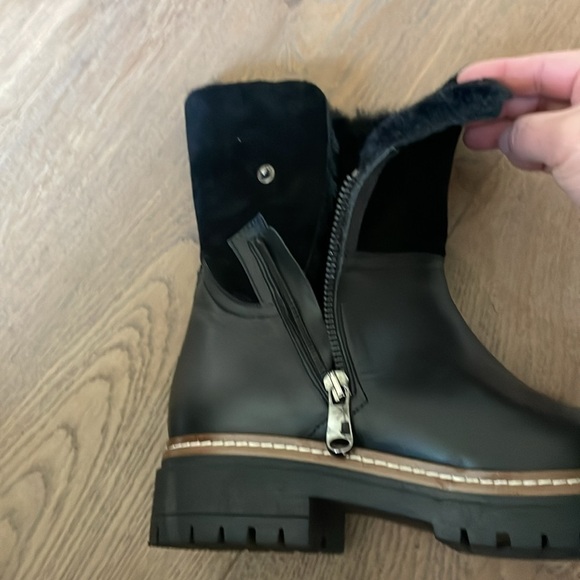 Fabianelli made in Italy Winter Boots Shearling Leather Black Sz 38 EU 7.5-8 US - Picture 14 of 15